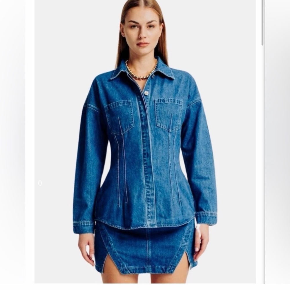 NEW Torn by Ronny Kobo Erika Jean Long Sleeve Button Jacket $238 msrp